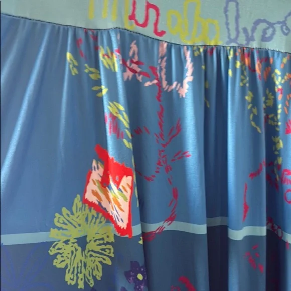 Adult encanto Maribel Floral Dress - White and Blue - Picture 4 of 8